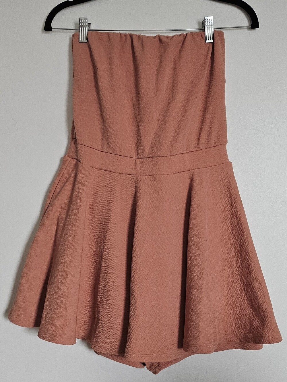 Rienda Gyaru Japan Terracotta Clay Strapless Peplum Romper With Skirt